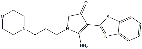 5-amino-4-(1,3-benzothiazol-2-yl)-1-[3-(4-morpholinyl)propyl]-1,2-dihydro-3H-pyrrol-3-one 구조식 이미지