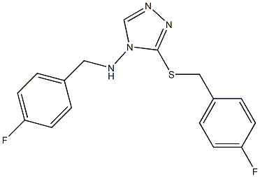 N-(4-fluorobenzyl)-N-{3-[(4-fluorobenzyl)sulfanyl]-4H-1,2,4-triazol-4-yl}amine 구조식 이미지