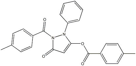 1-(4-methylbenzoyl)-5-oxo-2-phenyl-2,5-dihydro-1H-pyrazol-3-yl 4-methylbenzoate 구조식 이미지