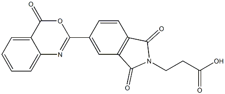 3-[1,3-dioxo-5-(4-oxo-4H-3,1-benzoxazin-2-yl)-1,3-dihydro-2H-isoindol-2-yl]propanoic acid 구조식 이미지