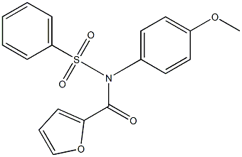 N-(2-furoyl)-N-(4-methoxyphenyl)benzenesulfonamide 구조식 이미지