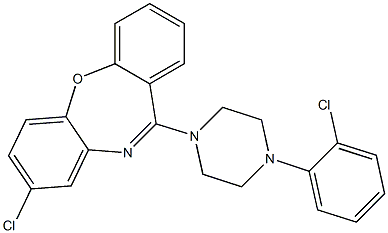 8-chloro-11-[4-(2-chlorophenyl)piperazin-1-yl]dibenzo[b,f][1,4]oxazepine 구조식 이미지