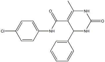 N-(4-chlorophenyl)-6-methyl-2-oxo-4-phenyl-1,2,3,4-tetrahydro-5-pyrimidinecarboxamide 구조식 이미지