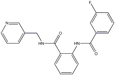 2-[(3-fluorobenzoyl)amino]-N-(3-pyridinylmethyl)benzamide Structure