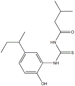 N-(5-sec-butyl-2-hydroxyphenyl)-N'-(3-methylbutanoyl)thiourea 구조식 이미지