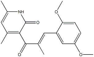 3-[3-(2,5-dimethoxyphenyl)-2-methylacryloyl]-4,6-dimethyl-2(1H)-pyridinone 구조식 이미지