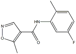 N-(5-fluoro-2-methylphenyl)-5-methyl-4-isoxazolecarboxamide 구조식 이미지