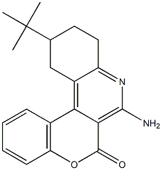 7-amino-11-tert-butyl-9,10,11,12-tetrahydro-6H-chromeno[3,4-c]quinolin-6-one 구조식 이미지