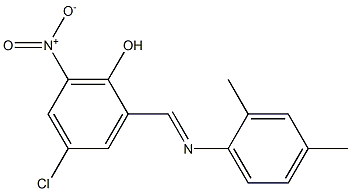 4-chloro-2-{[(2,4-dimethylphenyl)imino]methyl}-6-nitrophenol Structure