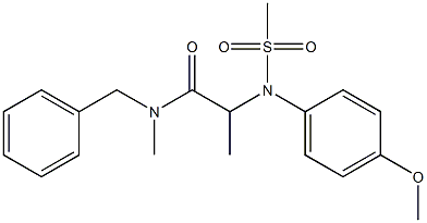 N-benzyl-2-[4-methoxy(methylsulfonyl)anilino]-N-methylpropanamide Structure