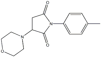 1-(4-methylphenyl)-3-(4-morpholinyl)-2,5-pyrrolidinedione Structure