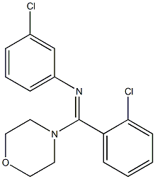 N-(3-chlorophenyl)-N-[(2-chlorophenyl)(4-morpholinyl)methylene]amine 구조식 이미지