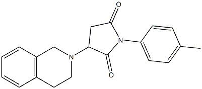 3-(3,4-dihydro-2(1H)-isoquinolinyl)-1-(4-methylphenyl)-2,5-pyrrolidinedione Structure
