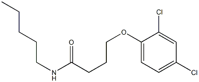 4-[(2,4-dichlorophenyl)oxy]-N-pentylbutanamide 구조식 이미지