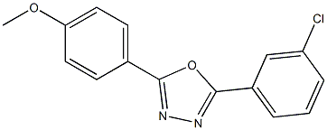 2-(3-chlorophenyl)-5-(4-methoxyphenyl)-1,3,4-oxadiazole 구조식 이미지