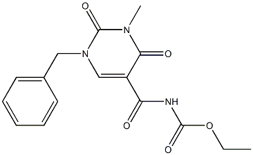 ethyl (1-benzyl-3-methyl-2,4-dioxo-1,2,3,4-tetrahydro-5-pyrimidinyl)carbonylcarbamate 구조식 이미지