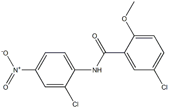 5-chloro-N-{2-chloro-4-nitrophenyl}-2-methoxybenzamide 구조식 이미지