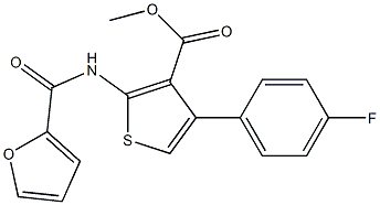 methyl 4-(4-fluorophenyl)-2-(2-furoylamino)-3-thiophenecarboxylate 구조식 이미지