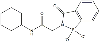 N-cyclohexyl-2-(1,1-dioxido-3-oxo-1,2-benzisothiazol-2(3H)-yl)acetamide Structure