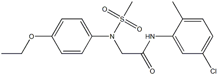 N-(5-chloro-2-methylphenyl)-2-[[4-(ethyloxy)phenyl](methylsulfonyl)amino]acetamide Structure