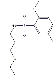 N-(3-isopropoxypropyl)-2-methoxy-5-methylbenzenesulfonamide 구조식 이미지