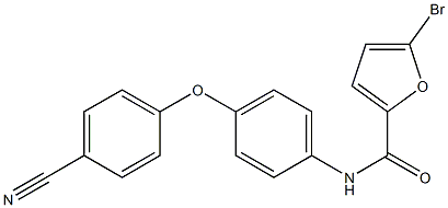 5-bromo-N-[4-(4-cyanophenoxy)phenyl]-2-furamide Structure