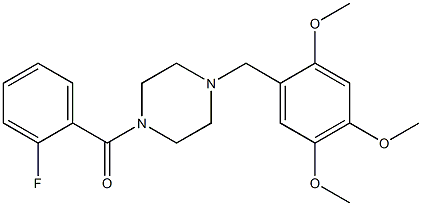 1-(2-fluorobenzoyl)-4-(2,4,5-trimethoxybenzyl)piperazine Structure