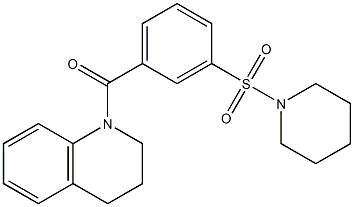 1-[3-(1-piperidinylsulfonyl)benzoyl]-1,2,3,4-tetrahydroquinoline 구조식 이미지