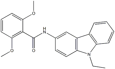 N-(9-ethyl-9H-carbazol-3-yl)-2,6-dimethoxybenzamide 구조식 이미지