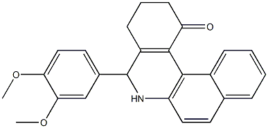 5-(3,4-dimethoxyphenyl)-3,4,5,6-tetrahydrobenzo[a]phenanthridin-1(2H)-one 구조식 이미지