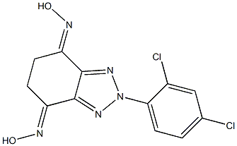 2-(2,4-dichlorophenyl)-5,6-dihydro-2H-1,2,3-benzotriazole-4,7-dione dioxime 구조식 이미지