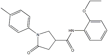 N-(2-ethoxyphenyl)-1-(4-methylphenyl)-5-oxo-3-pyrrolidinecarboxamide 구조식 이미지