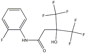 4,4,4-trifluoro-N-(2-fluorophenyl)-3-hydroxy-3-(trifluoromethyl)butanamide 구조식 이미지