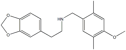 2-(1,3-benzodioxol-5-yl)-N-(4-methoxy-2,5-dimethylbenzyl)ethanamine 구조식 이미지
