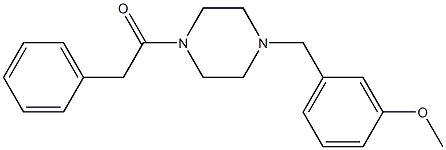 1-{[3-(methyloxy)phenyl]methyl}-4-(phenylacetyl)piperazine Structure