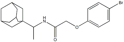 N-[1-(1-adamantyl)ethyl]-2-(4-bromophenoxy)acetamide 구조식 이미지