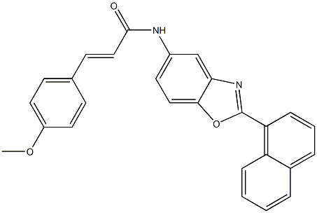 3-(4-methoxyphenyl)-N-[2-(1-naphthyl)-1,3-benzoxazol-5-yl]acrylamide Structure