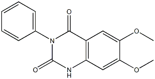 6,7-dimethoxy-3-phenyl-2,4(1H,3H)-quinazolinedione Structure