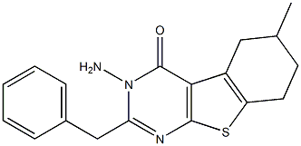 3-amino-2-benzyl-6-methyl-5,6,7,8-tetrahydro[1]benzothieno[2,3-d]pyrimidin-4(3H)-one Structure