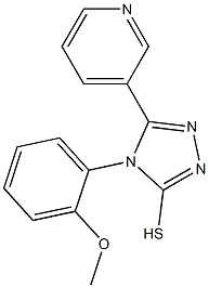 4-(2-methoxyphenyl)-5-(3-pyridinyl)-4H-1,2,4-triazol-3-yl hydrosulfide 구조식 이미지