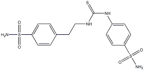 4-{[({2-[4-(aminosulfonyl)phenyl]ethyl}amino)carbothioyl]amino}benzenesulfonamide 구조식 이미지