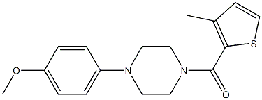 methyl 4-{4-[(3-methyl-2-thienyl)carbonyl]-1-piperazinyl}phenyl ether Structure