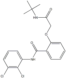 2-[2-(tert-butylamino)-2-oxoethoxy]-N-(2,3-dichlorophenyl)benzamide 구조식 이미지
