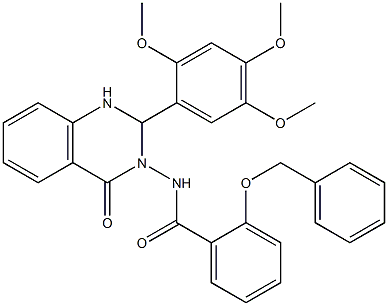 2-(benzyloxy)-N-(4-oxo-2-(2,4,5-trimethoxyphenyl)-1,4-dihydro-3(2H)-quinazolinyl)benzamide Structure