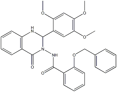 2-(benzyloxy)-N-(4-oxo-2-(2,4,5-trimethoxyphenyl)-1,4-dihydro-3(2H)-quinazolinyl)benzamide 구조식 이미지