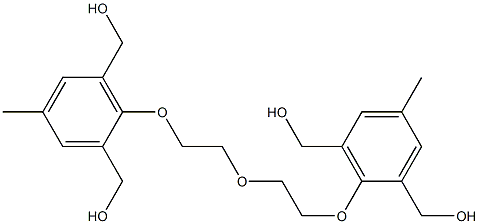 [2-(2-{2-[2,6-bis(hydroxymethyl)-4-methylphenoxy]ethoxy}ethoxy)-3-(hydroxymethyl)-5-methylphenyl]methanol 구조식 이미지