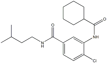 4-chloro-3-[(cyclohexylcarbonyl)amino]-N-isopentylbenzamide 구조식 이미지