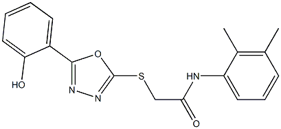 N-(2,3-dimethylphenyl)-2-{[5-(2-hydroxyphenyl)-1,3,4-oxadiazol-2-yl]sulfanyl}acetamide Structure