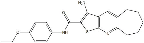 3-amino-N-(4-ethoxyphenyl)-6,7,8,9-tetrahydro-5H-cyclohepta[b]thieno[3,2-e]pyridine-2-carboxamide Structure