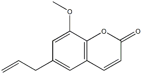 6-allyl-8-methoxy-2H-chromen-2-one 구조식 이미지